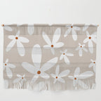 Quirky Florals in Beige, Terracotta and White Wall Hanging Gallery Image 1