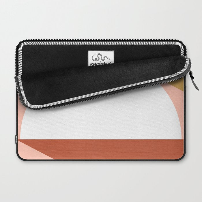 Mid Century Modern Sunset - Terracotta Peach Mustard Laptop Sleeve Gallery Image 2