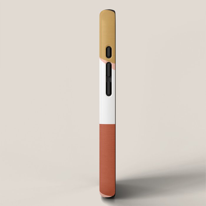 Mid Century Modern Sunset - Terracotta Peach Mustard iPhone Case Gallery Image 2