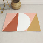 Mid Century Modern Sunset - Terracotta Peach Mustard Rug Gallery Image 1