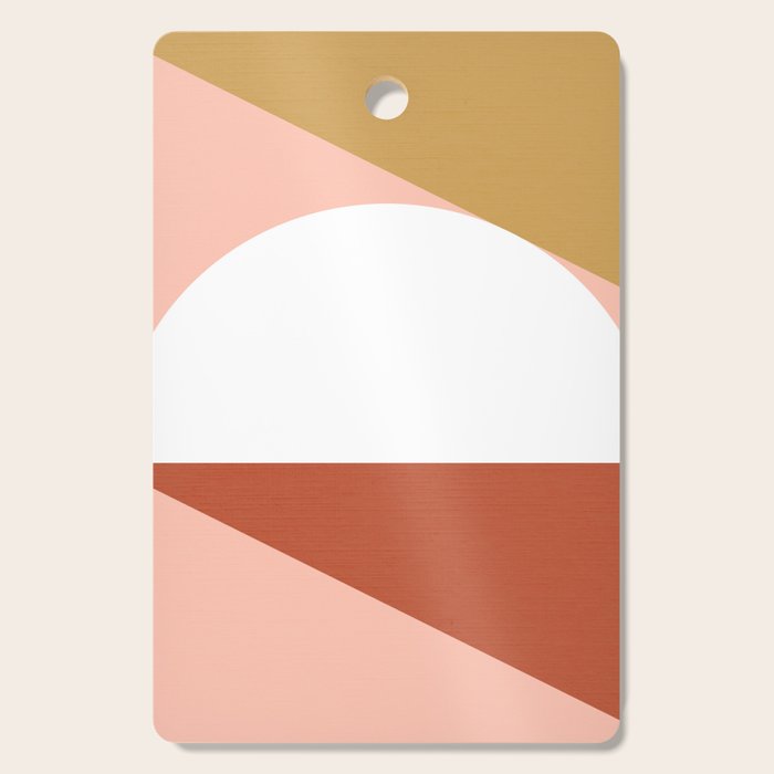 Mid Century Modern Sunset - Terracotta Peach Mustard Cutting Board Gallery Image 1