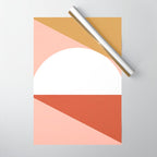Mid Century Modern Sunset - Terracotta Peach Mustard Wrapping Paper Gallery Image 1