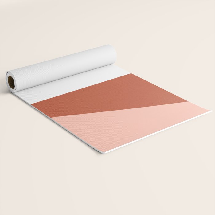 Mid Century Modern Sunset - Terracotta Peach Mustard Yoga Mat Gallery Image 2