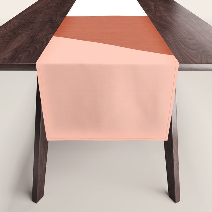 Mid Century Modern Sunset - Terracotta Peach Mustard Table Runner Gallery Image 1