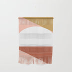 Mid Century Modern Sunset - Terracotta Peach Mustard Wall Hanging Gallery Image 1