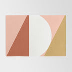 Mid Century Modern Sunset - Terracotta Peach Mustard Rug Gallery Image 2
