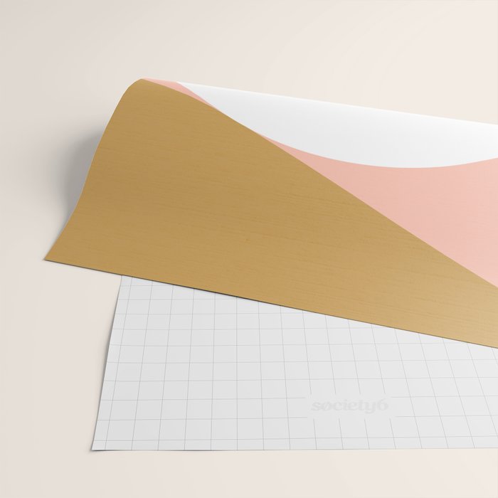 Mid Century Modern Sunset - Terracotta Peach Mustard Wrapping Paper Gallery Image 2