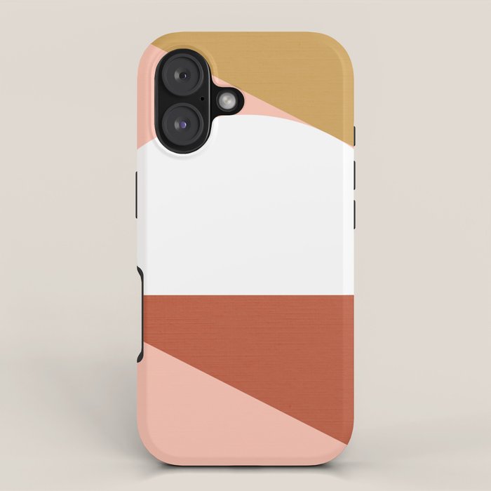 Mid Century Modern Sunset - Terracotta Peach Mustard iPhone Case Gallery Image 1