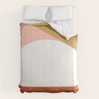 Mid Century Modern Sunset - Terracotta Peach Mustard Comforter Gallery Image 6