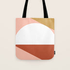 Mid Century Modern Sunset - Terracotta Peach Mustard Tote Bag Gallery Image 1
