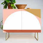 Mid Century Modern Sunset - Terracotta Peach Mustard Credenza Gallery Image 1