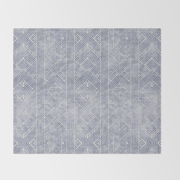 AMAI GEO DENIM Throw Blanket Gallery Image 2