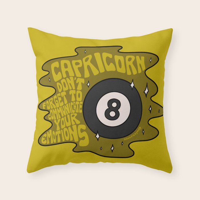 Capricorn Magic 8 Ball Throw Pillow Gallery Image 6