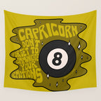 Capricorn Magic 8 Ball Wall Tapestry Gallery Image 4