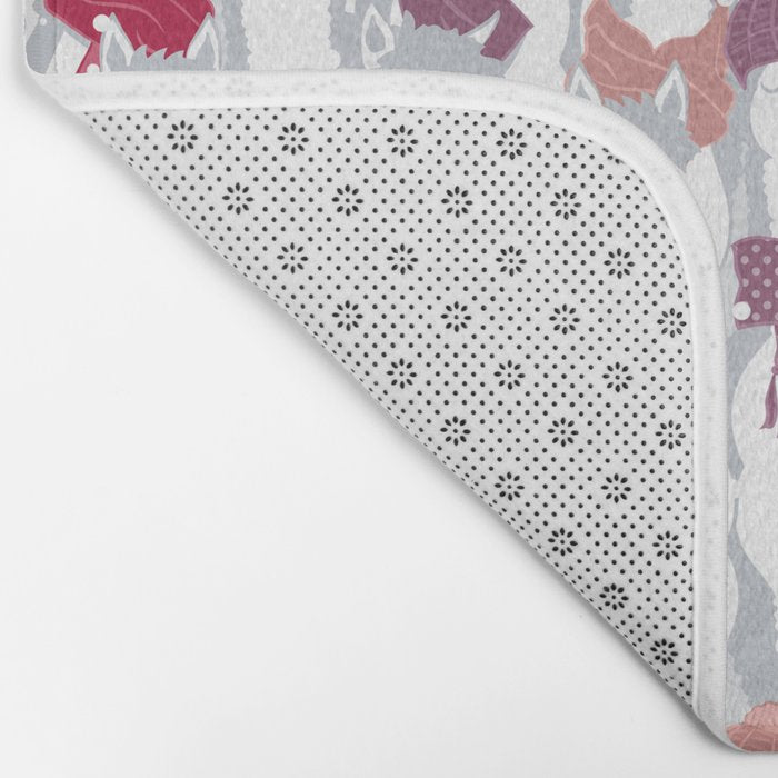 Happy llamas Christmas Choir III Bath Mat Gallery Image 2
