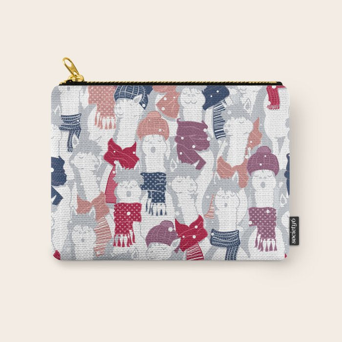 Happy llamas Christmas Choir III Carry All Pouch Gallery Image 1