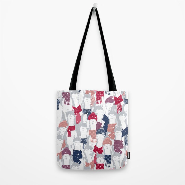 Happy llamas Christmas Choir III Tote Bag Gallery Image 2