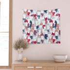 Happy llamas Christmas Choir III Wall Tapestry Gallery Image 2
