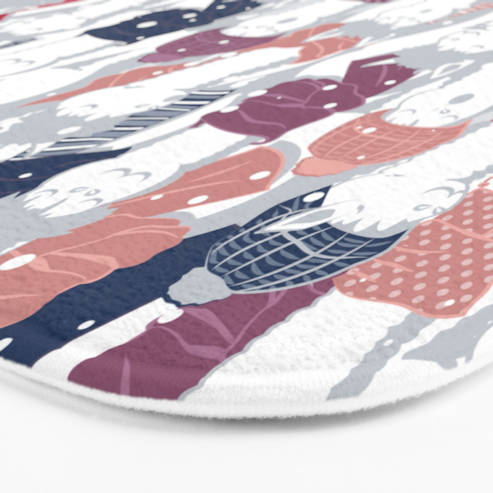 Happy llamas Christmas Choir III Bath Mat Gallery Image 3