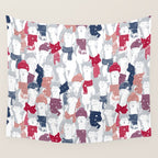 Happy llamas Christmas Choir III Wall Tapestry Gallery Image 4