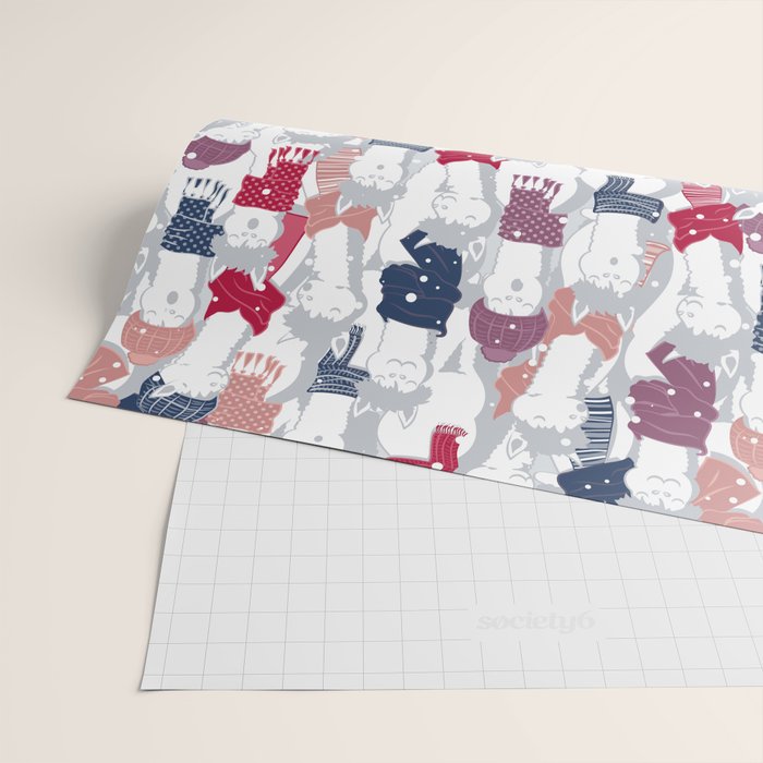 Happy llamas Christmas Choir III Wrapping Paper Gallery Image 2