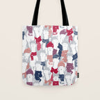 Happy llamas Christmas Choir III Tote Bag Gallery Image 1