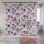 Happy llamas Christmas Choir III Wall Mural Gallery Image 1