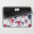 Happy llamas Christmas Choir III Laptop Sleeve Gallery Image 2