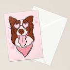 Valentine Dog Stationery Card Gallery Image 2