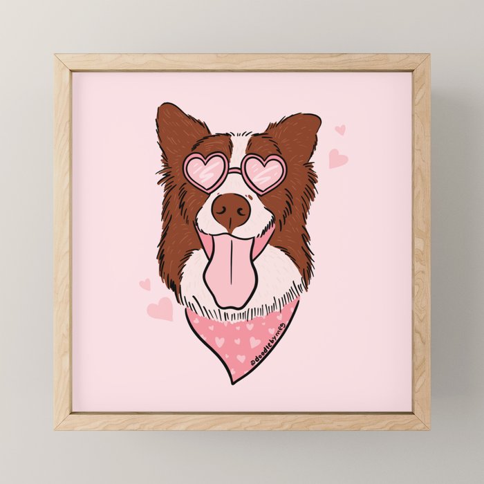 Valentine Dog Mini Art Print Gallery Image 1