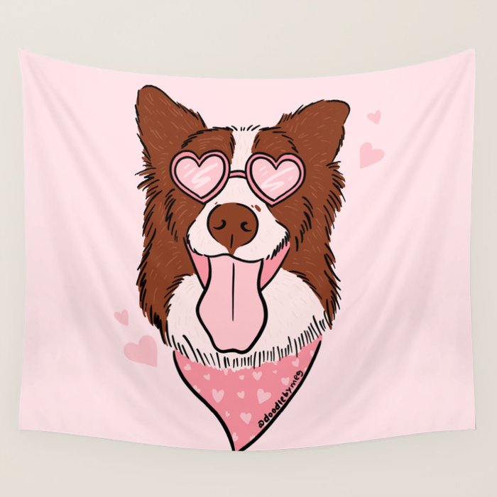 Valentine Dog Wall Tapestry Gallery Image 4
