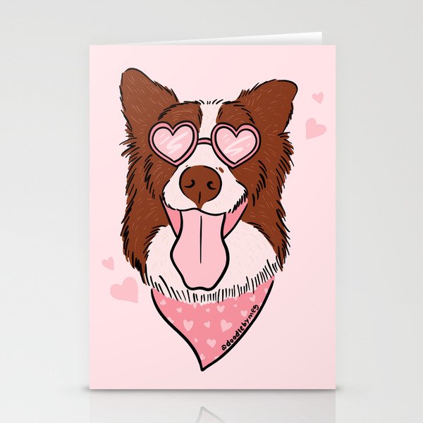 Valentine Dog Stationery Card Gallery Image 1