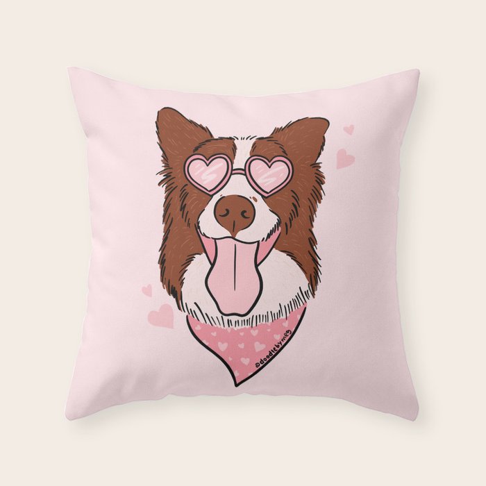 Valentine Dog Throw Pillow Gallery Image 6