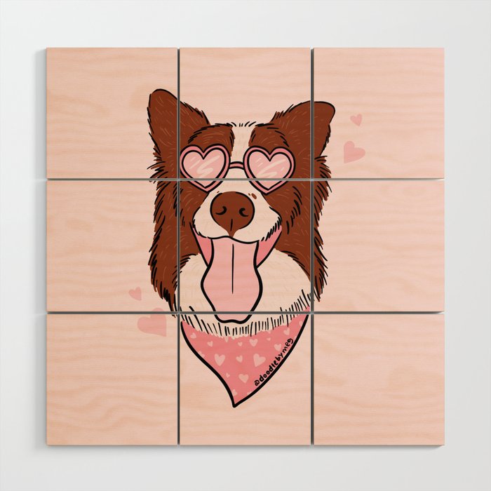 Valentine Dog Wood Wall Art Gallery Image 1