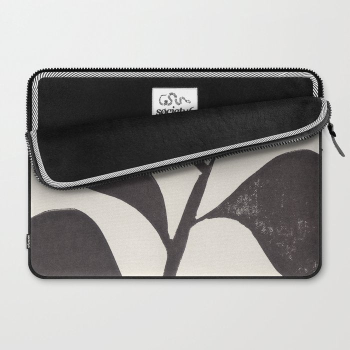Linocut Houseplant #3 Laptop Sleeve Gallery Image 2