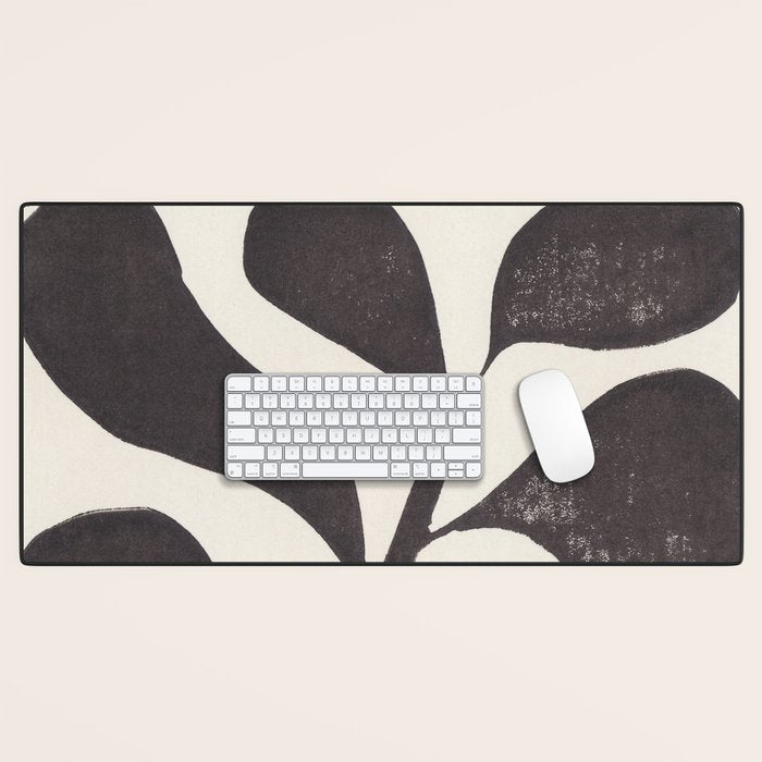 Linocut Houseplant #3 Desk Mat Gallery Image 1