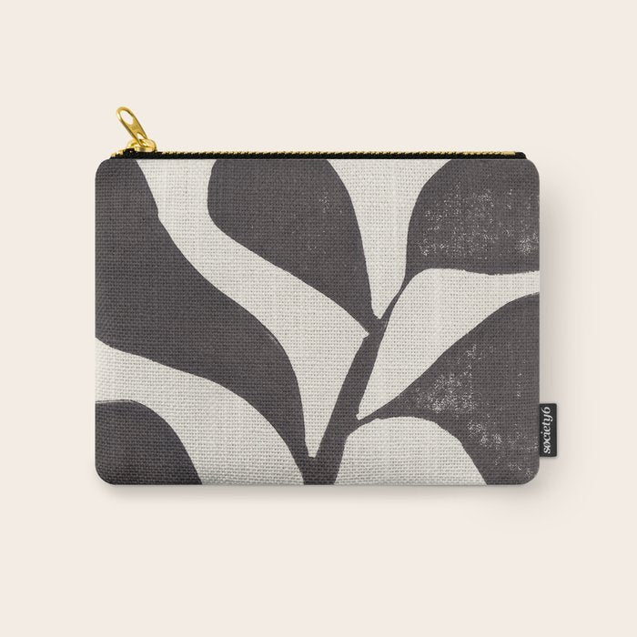 Linocut Houseplant #3 Carry All Pouch Gallery Image 1