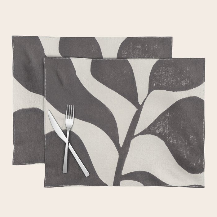 Linocut Houseplant #3 Placemat Gallery Image 1