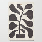 Linocut Houseplant #3 Cutting Board Gallery Image 1