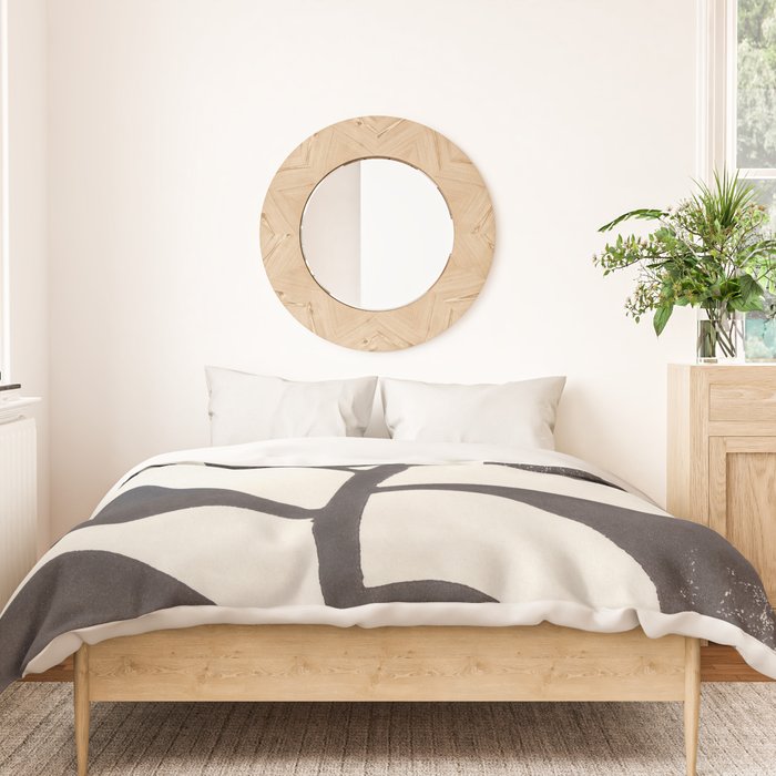 Linocut Houseplant #3 Duvet Cover Gallery Image 3