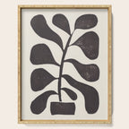 Linocut Houseplant #3 Serving Tray Gallery Image 1