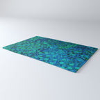 Peacock Watercolor Painting Rug Gallery Image 3