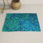 Peacock Watercolor Painting Rug Gallery Image 1