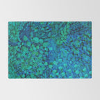 Peacock Watercolor Painting Rug Gallery Image 2