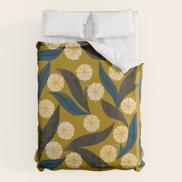 Gold Floral Duvet Cover Gallery Image 6
