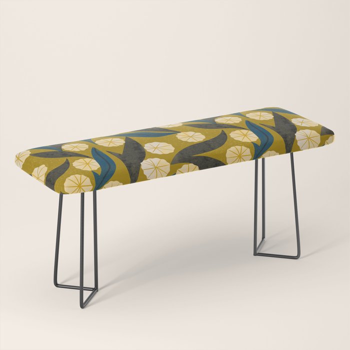 Gold Floral Bench Gallery Image 1