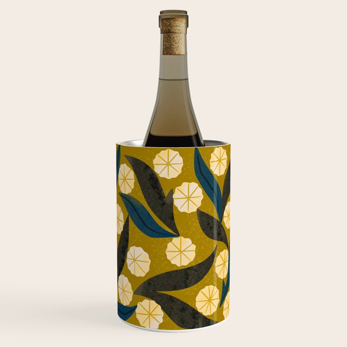Gold Floral Wine Chiller Gallery Image 1