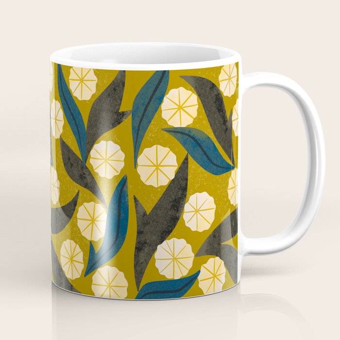 Gold Floral Coffee Mug Gallery Image 1