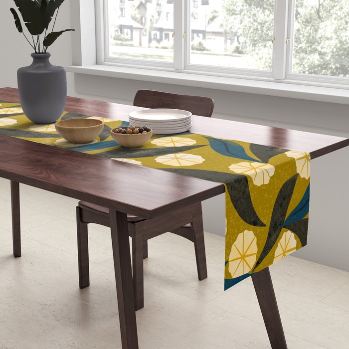 Gold Floral Table Runner Gallery Image 2