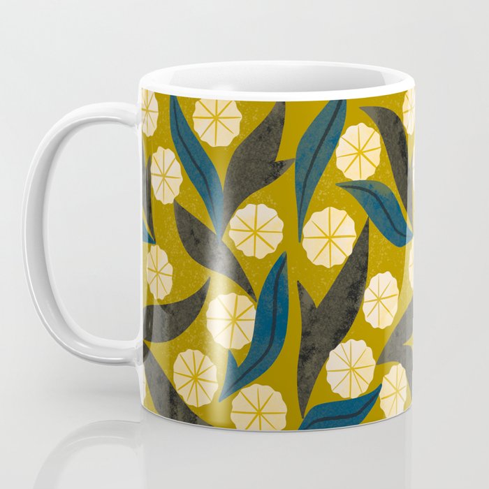 Gold Floral Coffee Mug Gallery Image 3